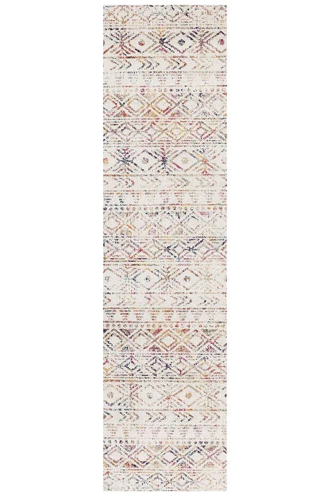 Oasis-Oasis Ismail Multi Grey Rustic Runner Rug