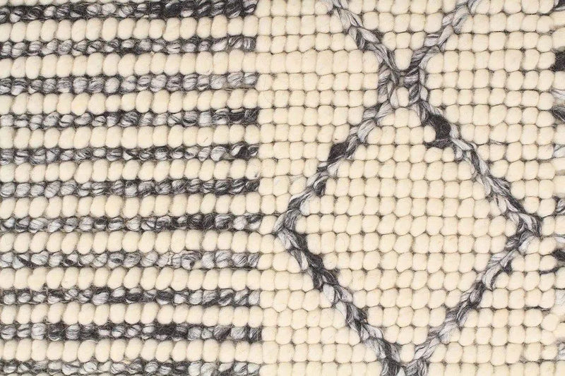 Skandi-Hellena Braied Grey Wool Rug