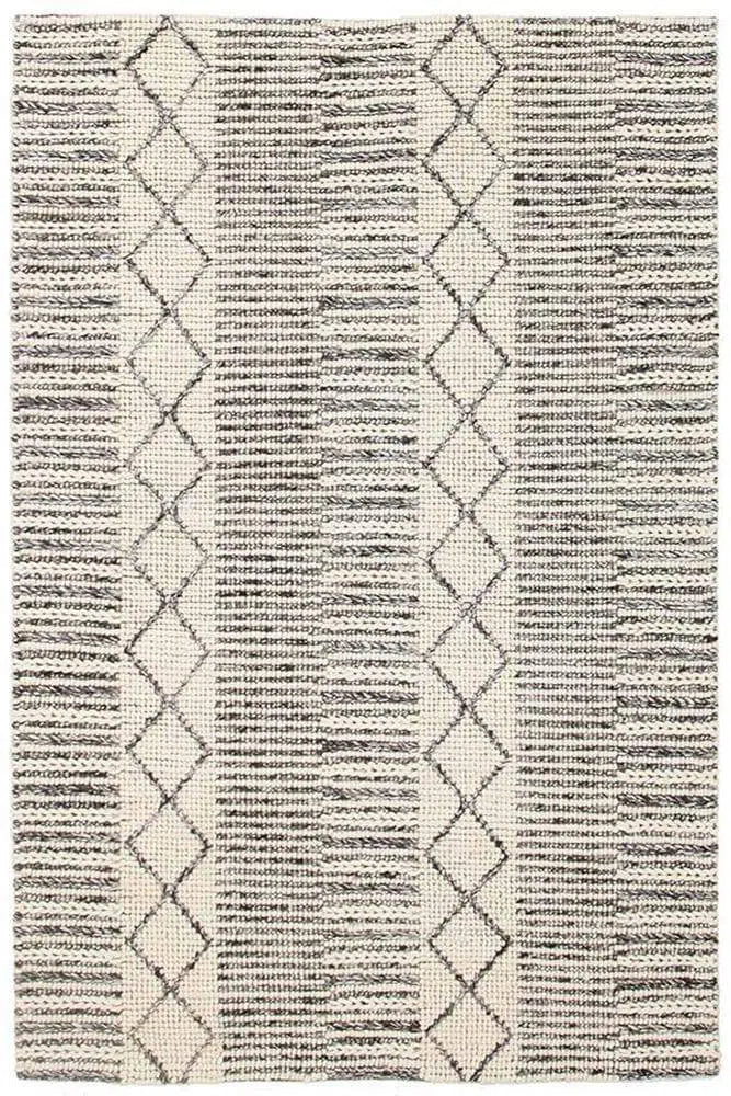 Skandi-Hellena Braied Grey Wool Rug