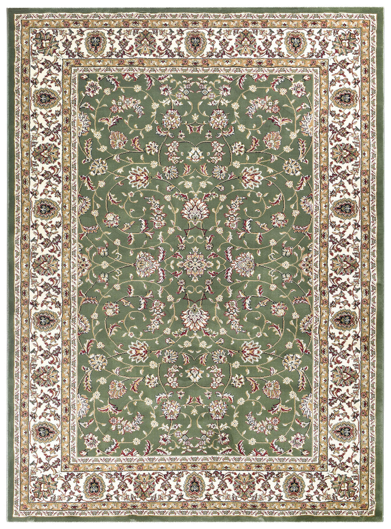 Granada 79 Green Traditional super thick Rug