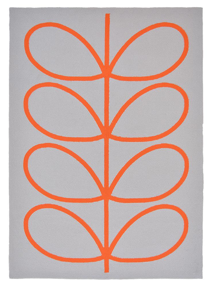 Orla Kiely Giant Linear Stem Persimmon Outdoor Rug 460703