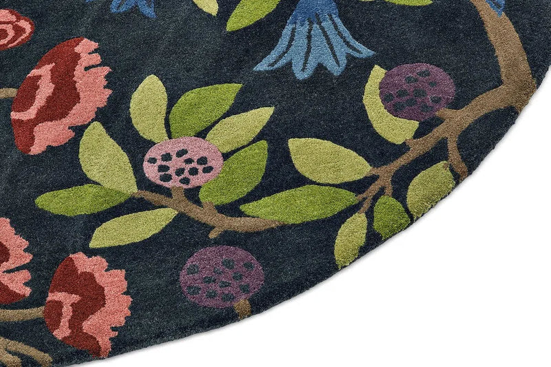 Sanderson Foraging Indigo Round 146618 Rug