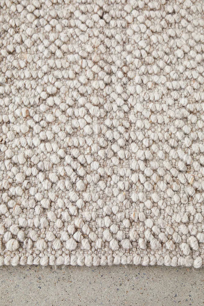 Boucle Natural Wool Rug