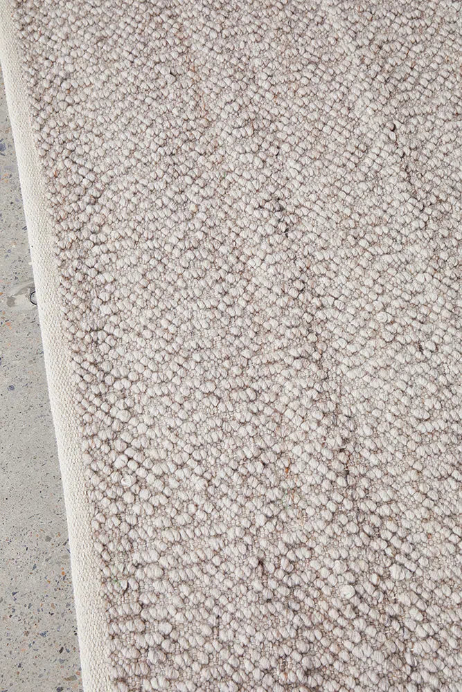 Boucle Natural Wool Rug