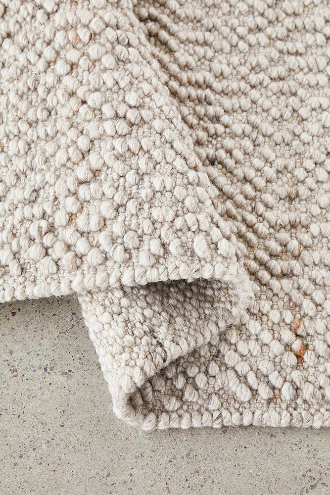 Boucle Natural Wool Rug