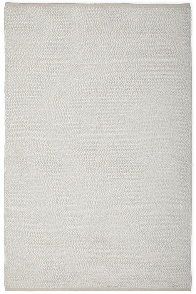 Boucle White Wool Rug