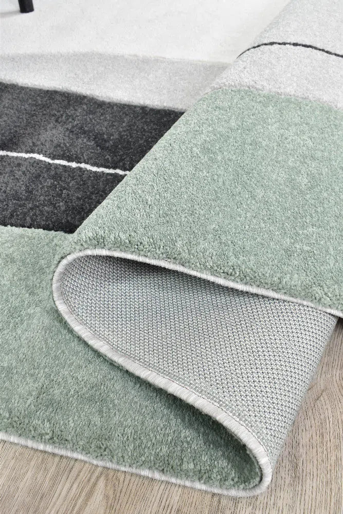 Aria Grey Green Abstract Rug
