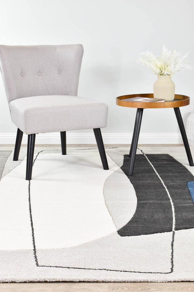 Aria Grey Blue Abstract Rug