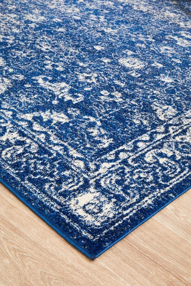 Evoke Oasis Navy Transitional Rug