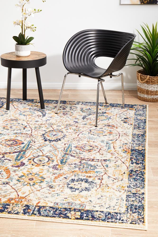 Evoke Peacock Ivory Transitional Rug