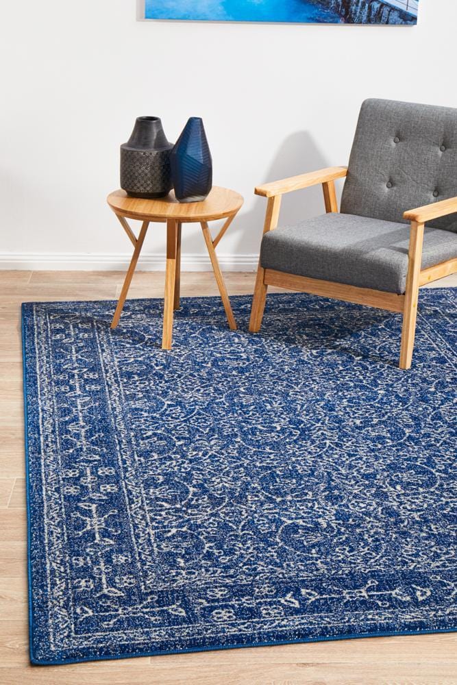 Evoke Artist Navy Transitional Rug