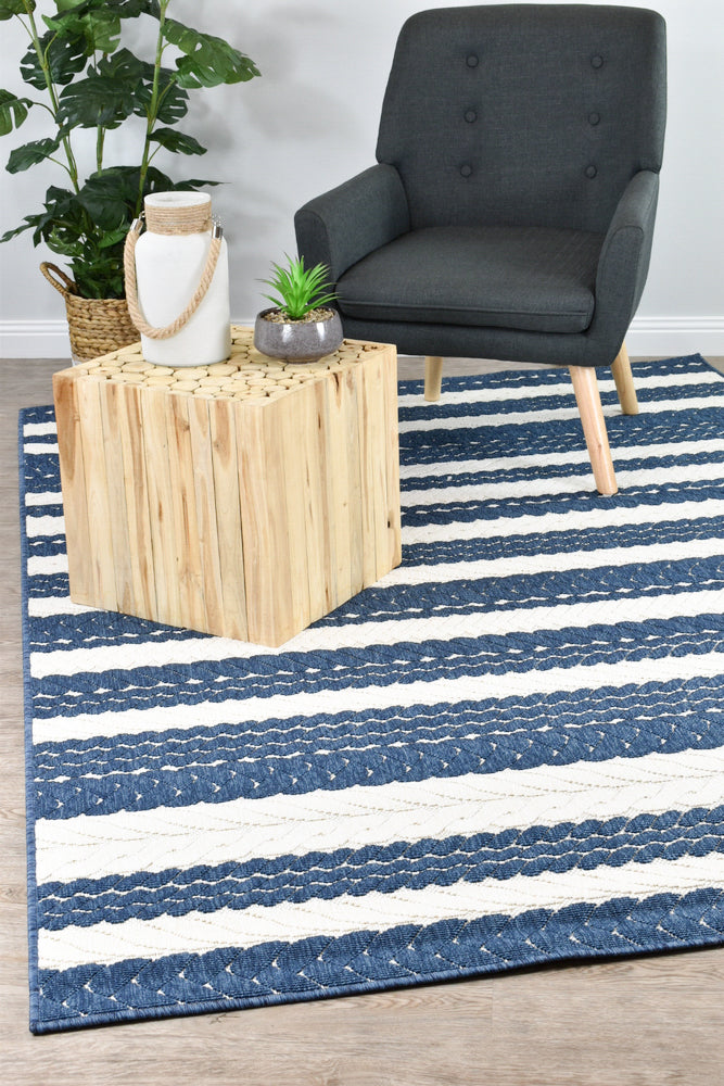 Nevada 994 Indoor Outdoor Blue White Rug