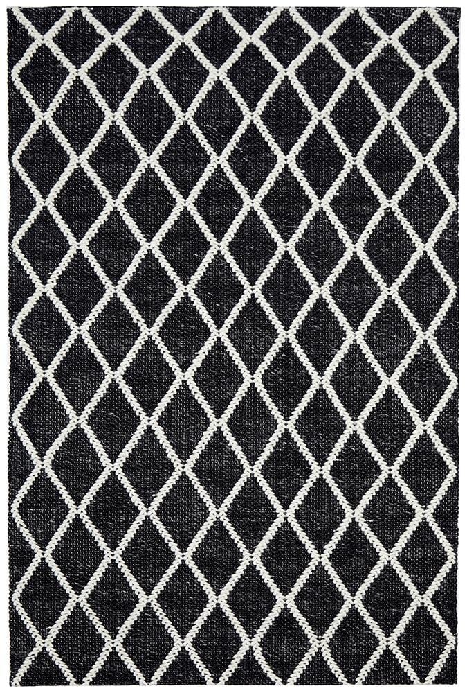 Huxley Black Wool Rug