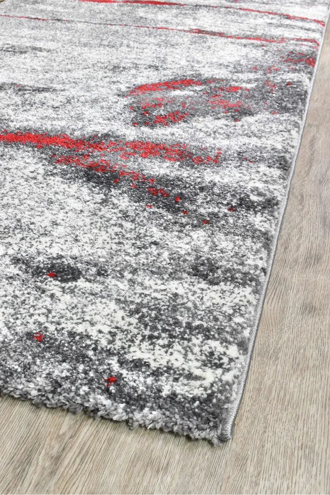 Dahlia 176 Grey Red Rug