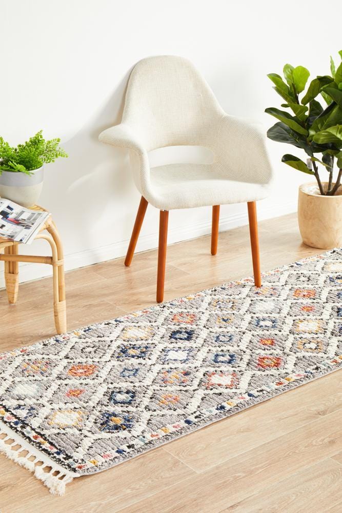 Marrakesh 555 Grey Runner Rug