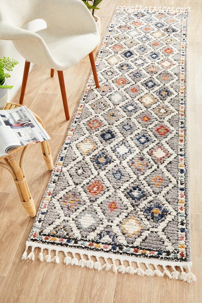 Marrakesh 555 Grey Runner Rug