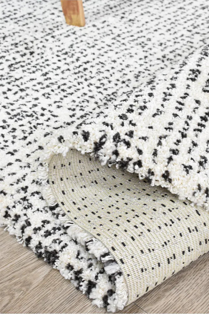 Naomi Polka Ivory Shag Rug