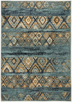 Oxford Mayfair Contrast Blue Rug