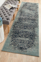 Oxford Mayfair Edge Denim Runner Rug