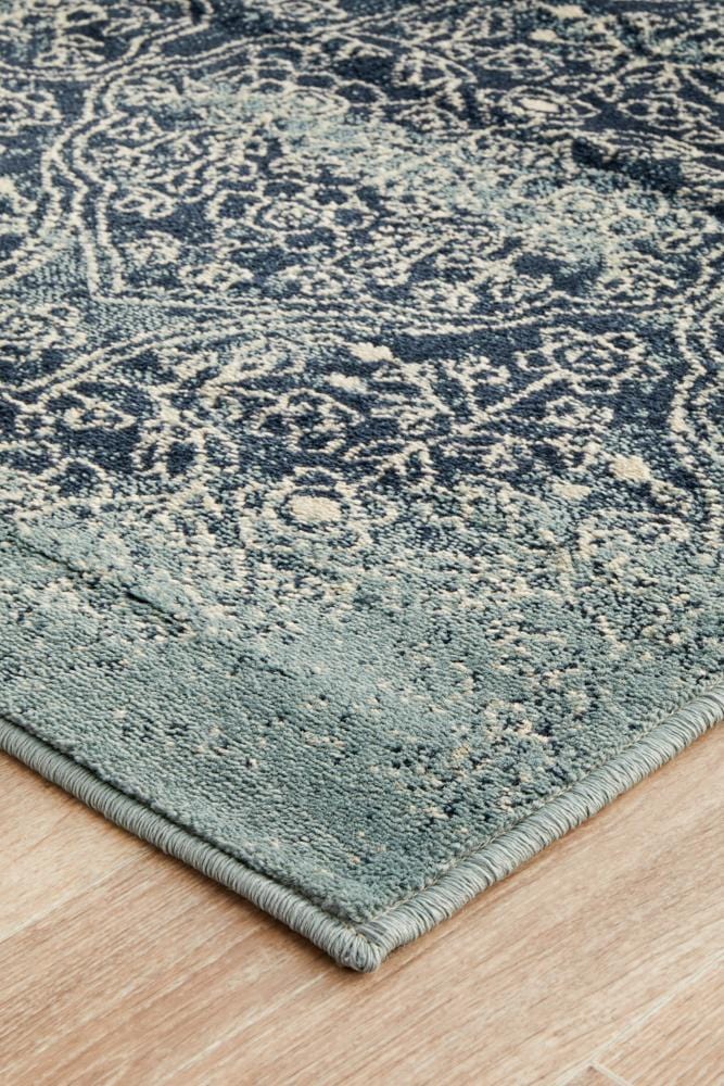 Oxford Mayfair Edge Denim Runner Rug