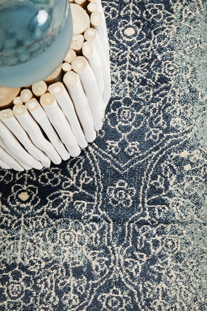 Oxford Mayfair Edge Denim Runner Rug