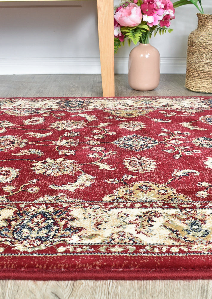 Zeus Red 64 Traditional Rug