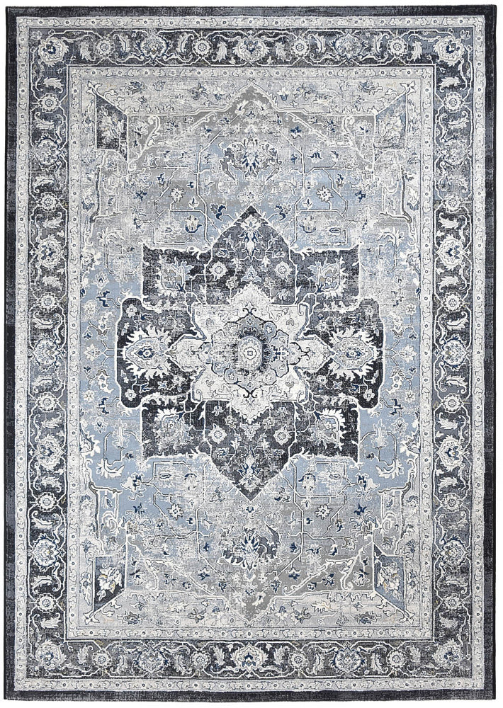 Zeus Blue Medallion Rug