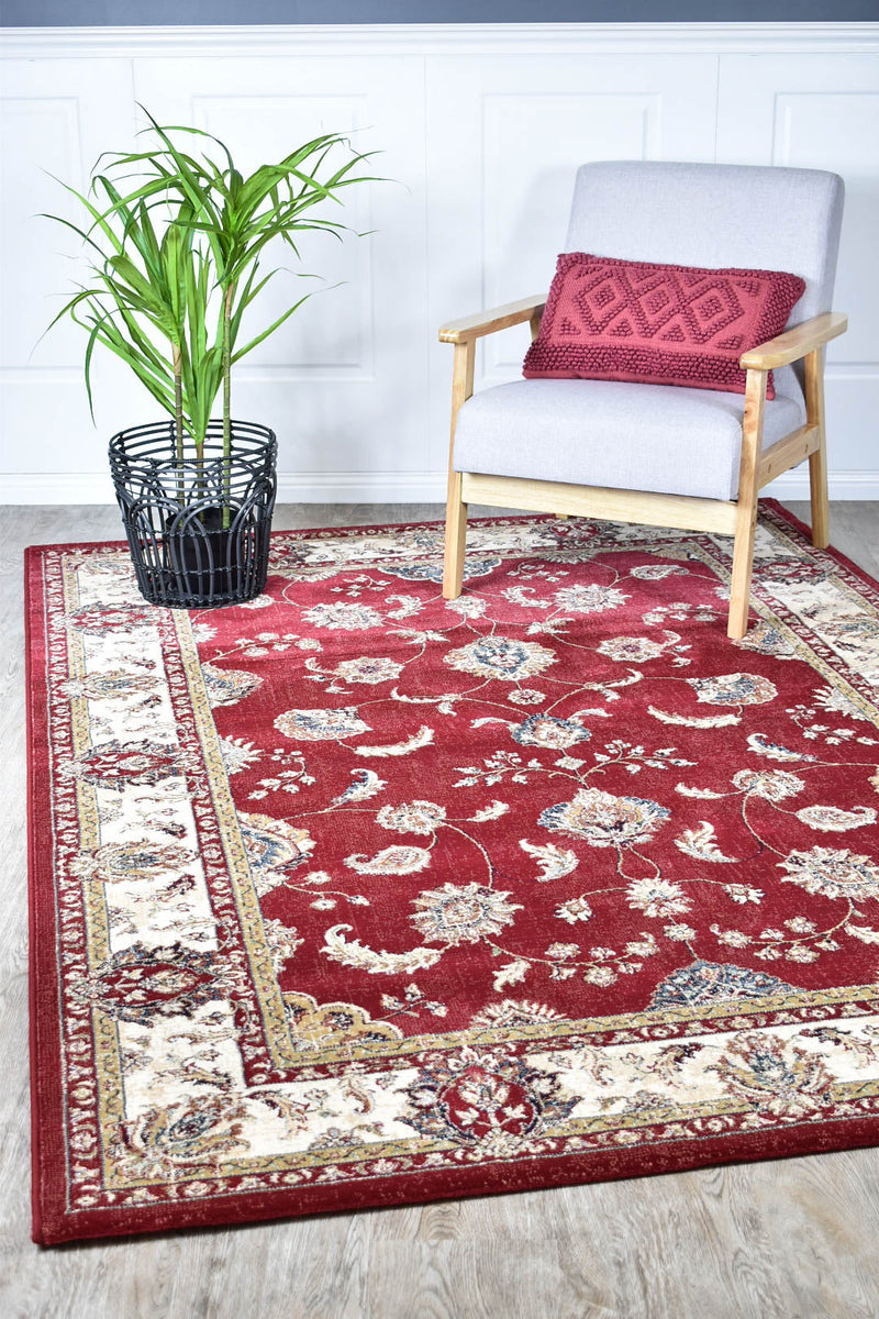 Zeus Red 64 Traditional Rug