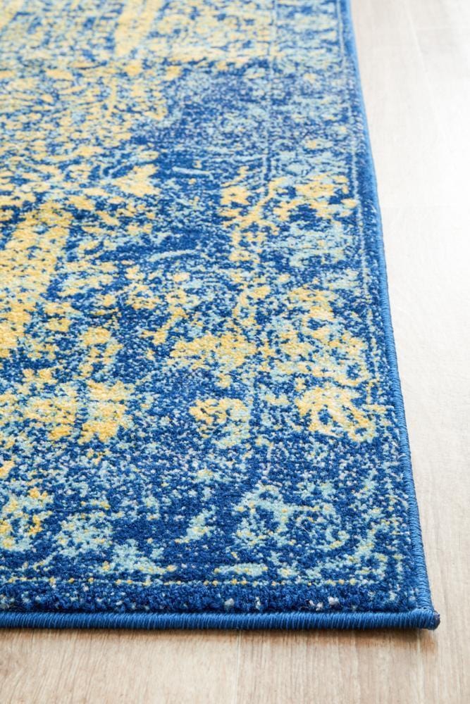 Radiance 411 Royal Blue Runner Rug