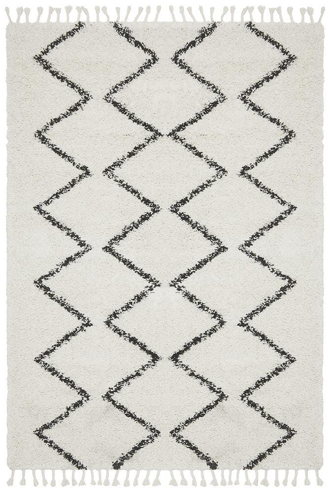 Saffron 11 White Rug