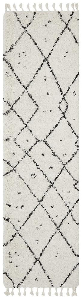 Saffron 44 White Runner Rug