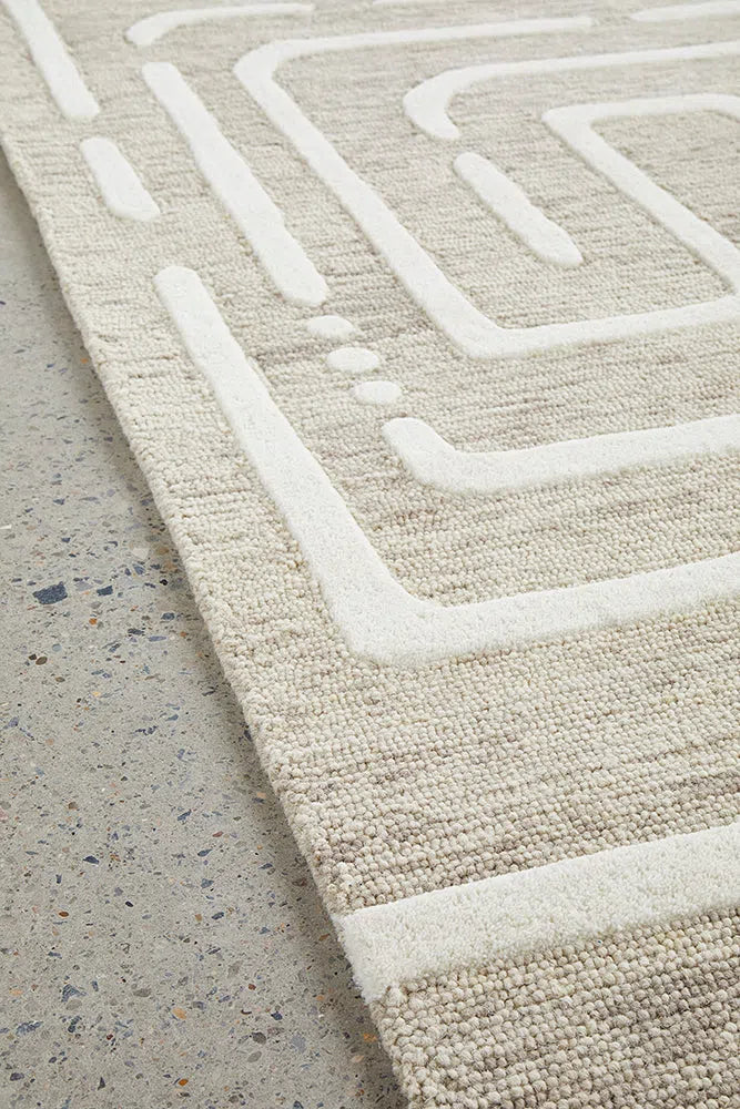 Summit Maze Linen Rug