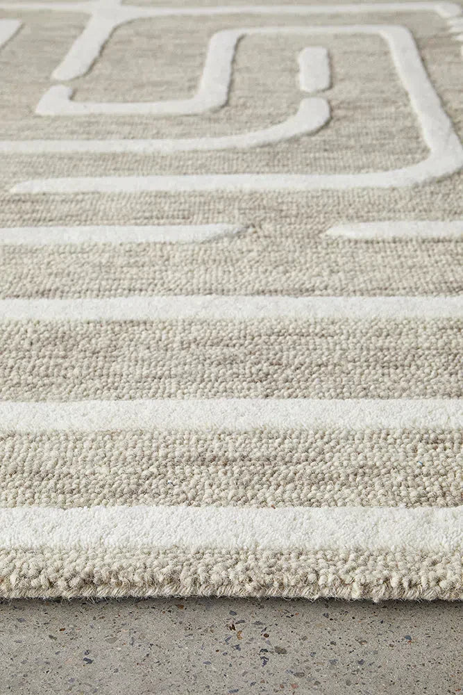 Summit Maze Linen Rug