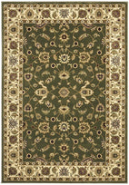 Sydney Collection Classic Rug Green With Ivory Border