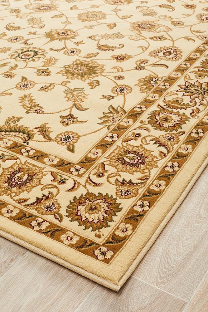 Sydney Collection Classic Rug Ivory With Ivory Border