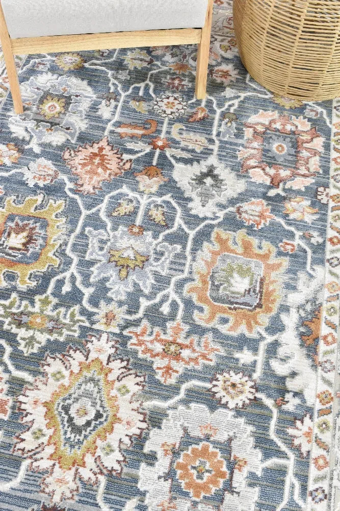 Havana 90 Navy Floral Rug