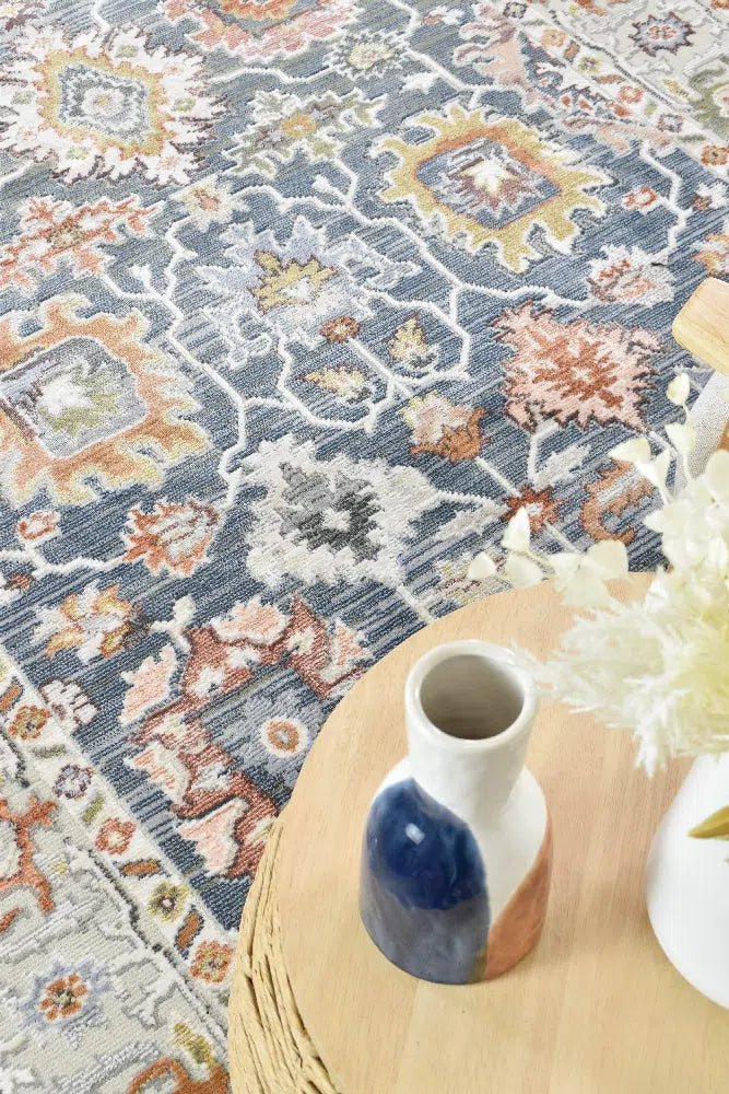 Havana 90 Navy Floral Rug