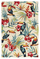 Copocabana-Toucan Tropical Indoor Outdoor Rug Cream