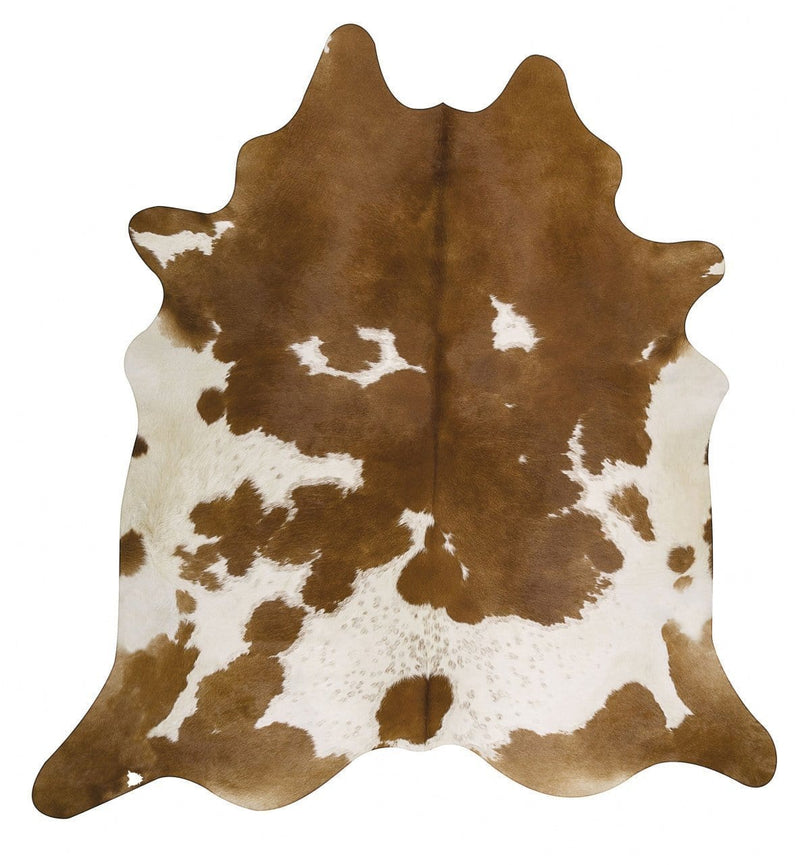 Cowhide-Exquisite Natural Cow Hide Brown White