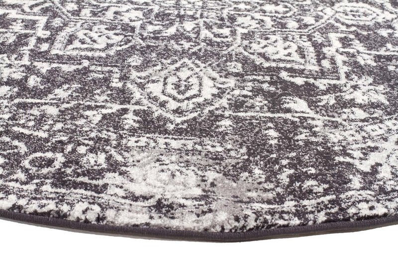 Evo-Scape Charcoal Transitional Round Rug-RUG HOME
