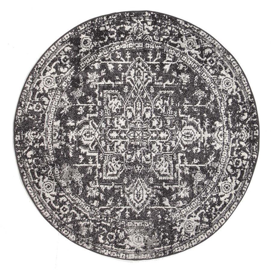 Evo-Scape Charcoal Transitional Round Rug-RUG HOME