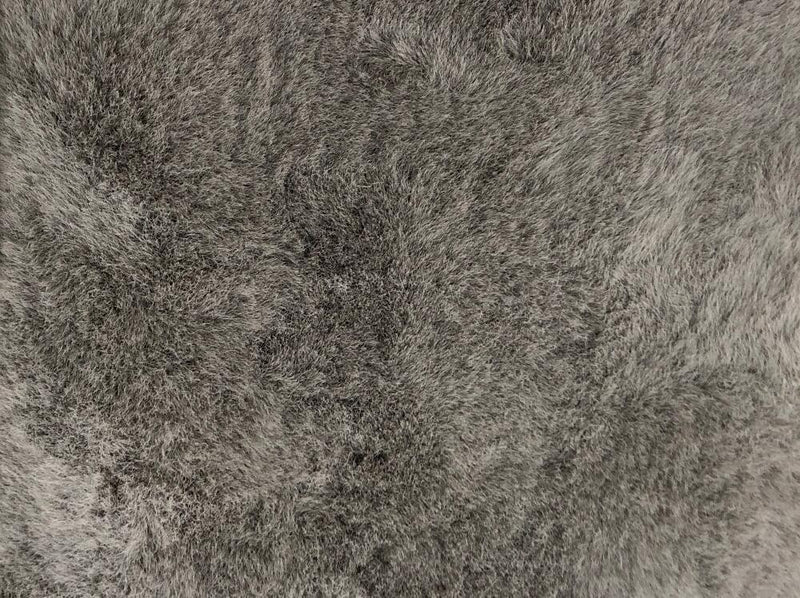 Gun Metal Pony Ultra Soft Faux Fur Luxurious Modern Rug Floor Mat