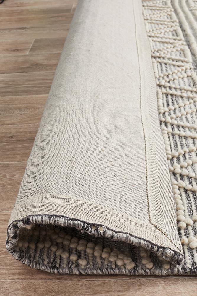 Hudson-Esha Woven Tribal Rug Silver Grey