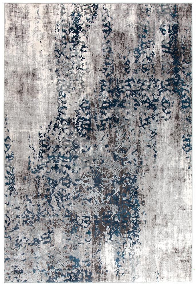 Kendra-Kendra Casper Distressed Modern Rug Blue Grey White