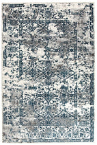 Kendra-Kendra Yasmin Distressed Transitional Rug White Blue Grey