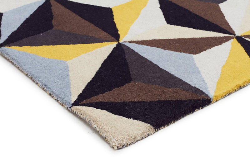 Matrix-Crystal Designer Wool Rug Blue-RUG HOME