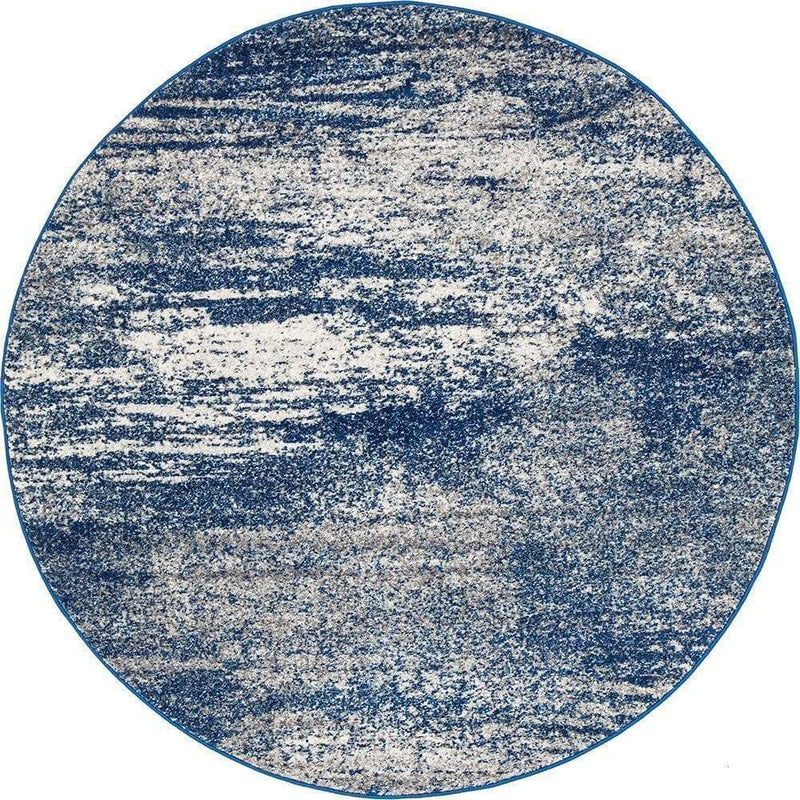 Mirage-Casandra Dunescape Modern Blue Grey Round Rug