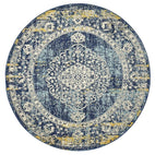 Museum-Museum Wilson Navy Round Rug