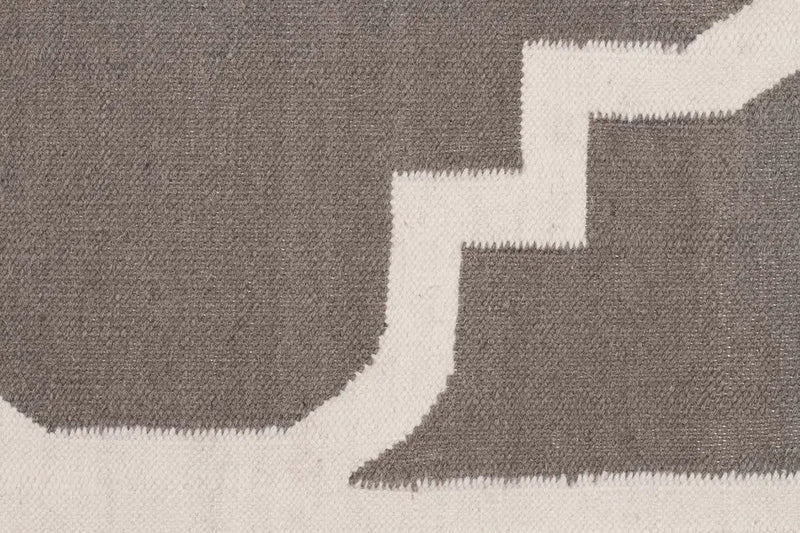 Nomad-Flat Weave Large Moroccan Design Rug Grey