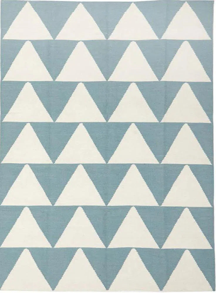 Nomad-Pyramid Flat Weave Rug Blue